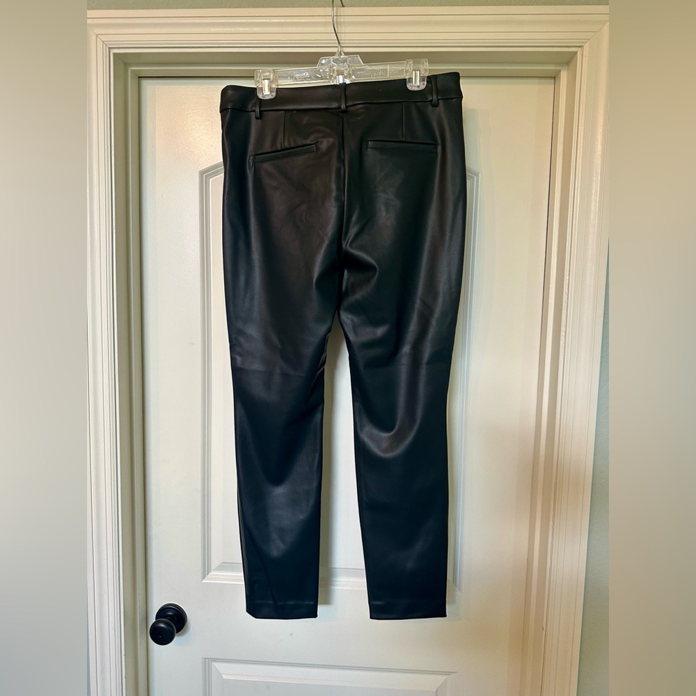Loft Ann Taylor - Black Faux Leather Pants - BNWT! - Picture 3 of 7
